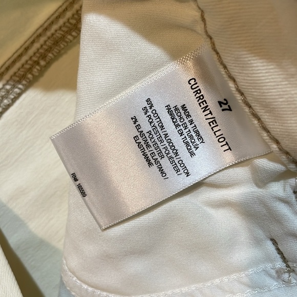 NWT Current Elliot High Rise Flare Cream Jeans in size 27 - Picture 5 of 8